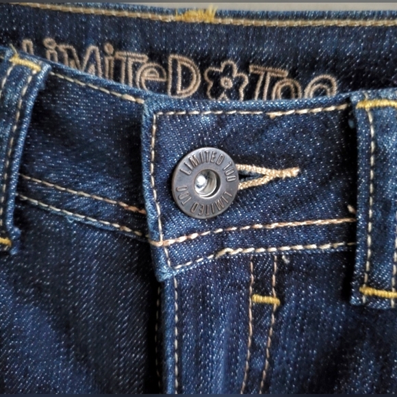 Limited Too 14 Slim Indigo Denim Dark Wash 5-pocket Fitted Bermuda Shorts - Picture 3 of 8